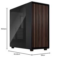 PC-behuizing - FRACTAL DESIGN - North XL Charcoal Black TG Dark - FD-C-NOR1X-02 - E-ATX - Strak ontwerp van hout en legering - thumbnail
