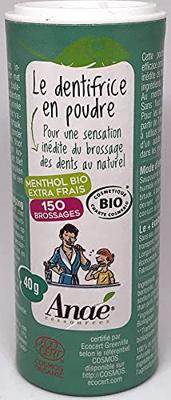 Anae Tandenpoets poeder zonder fluor - menthol - 40g Anae Tandenpoets poeder zonder fluor - menthol - 40g