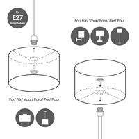 Home sweet home lampenkap Bling 16 - wit - thumbnail