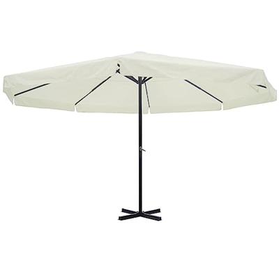 VidaXL Parasol samos 500 cm aluminium wit VidaXL Parasol samos 500 cm aluminium wit