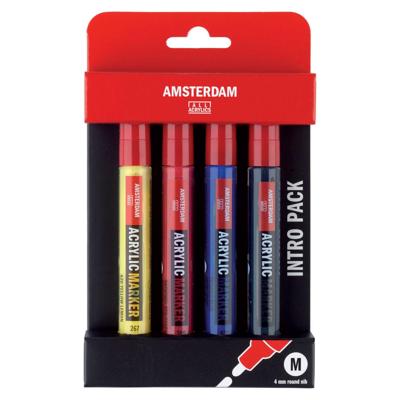 Talens Amsterdam acryl marker basisset, 4dlg.