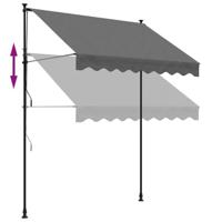 Luifel uittrekbaar 200x150 cm stof en staal antracietkleurig - thumbnail