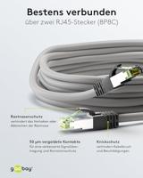 Goobay 55134 CAT 8.1 patchkabel, netwerkkabel, Ethernet, Playstation, Xbox, LAN-kabel, DSL, Highspeed, RJ45-stekker, grijs, 0,25 meter - thumbnail