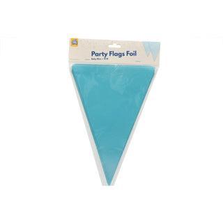Party flag foil baby blue