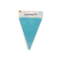 Party flag foil baby blue - thumbnail
