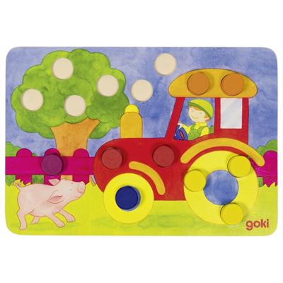 Goki kleuren dobbelspel 77-delig