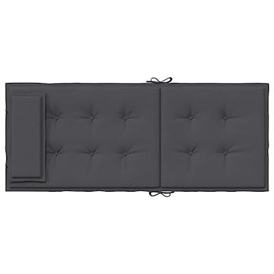 Stoelkussens 4 st hoge rug oxford stof antracietkleurig