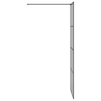 VidaXL Inloop douche wand zwart 80 x 195 cm gehard glas - thumbnail