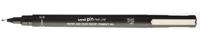 Uni Pin fineliner, ronde punt, 0,8 mm, zwart - thumbnail