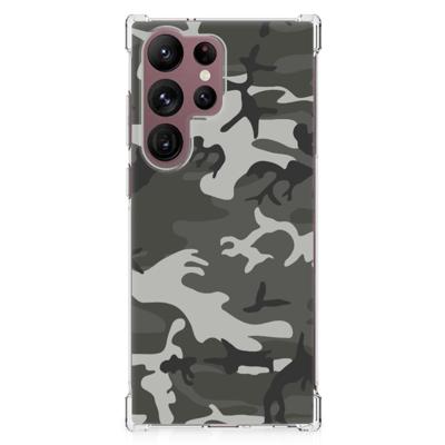 Samsung Galaxy S23 Ultra Doorzichtige Silicone Hoesje Army Light Samsung Galaxy S23 Ultra Doorzichtige Silicone Hoesje Army Light