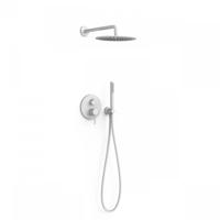 Regendoucheset Inbouw Tres Study Exclusive Rond 30 cm Met Wandarm en Handdoucheset met Staafhanddouche Rapid Box Mat Wit Tres - thumbnail