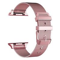 By Qubix - Milanese met gesp bandje - Rosé goud - Compatible met Apple Watch 44mm / 45mm / 46mm / 49mm - Compatible Apple watch bandjes - thumbnail
