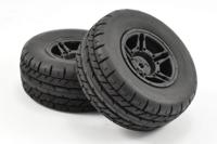 Fastrax Eagle SC banden op zwarte 5-spaaks velgen - 1/10 Shortcourse (2WD: RR/4X4: FR/RR) - thumbnail