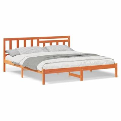 Bedframe Wasbruin 180 x 200 cm Massief grenenhout