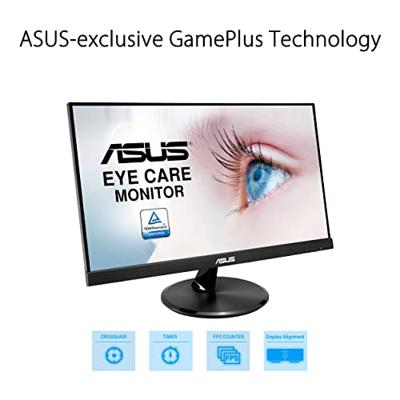 ASUS Eye Care VP229HE - 21,5 inch Full HD Monitor - 75 Hz, 5ms GtG, Adaptive Sync & FreeSync - IPS Panel, 16:9, 1920x1080 - HDMI, D-Sub, frameloos