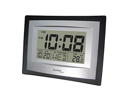 Techno Line WS 8004 Wandklok Kwarts 22 cm x 17 cm x 3.5 cm Zilver, Zwart