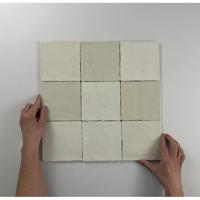 Moos Ivory glans handvorm 13x13 - thumbnail