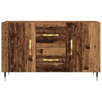 Dressoir 100x36x60 cm bewerkt hout oud houtkleurig - thumbnail