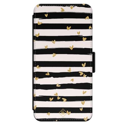 iPhone 13 Pro flipcase - Hart streepjes