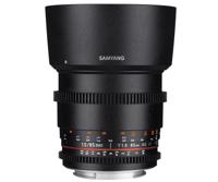 SAMYANG 13085T1.5P 85 mm T1.5 VDSLR AS IF UMC II lens voor aansluiting Pentax zwart - thumbnail