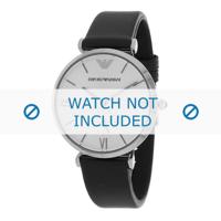 Horlogeband Armani AR1674 Leder Zwart 18mm - thumbnail