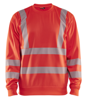 Blåkläder High-Vis Sweatshirt 35622538 | High-Vis Rood | Maat S - 7330509832127 - thumbnail