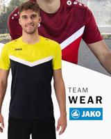 JAKO 6124 T-Shirt Iconic - Zwart/Zachtgeel - XXL - thumbnail