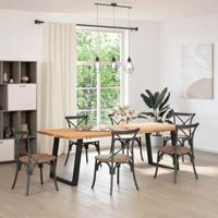 Eettafelpoten 2 st U-vormig 70x(72-73) cm staal zwart - thumbnail