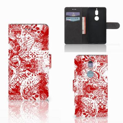 Telefoonhoesje met Naam Nokia 7 Angel Skull Rood Telefoonhoesje met Naam Nokia 7 Angel Skull Rood