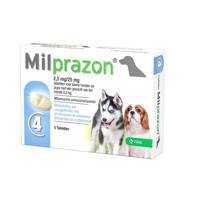 KRKA MILPRAZON ONTWORMINGSTABLETTEN HOND >0,5 KG 2,5 MG/25 MG 4 TBL - thumbnail