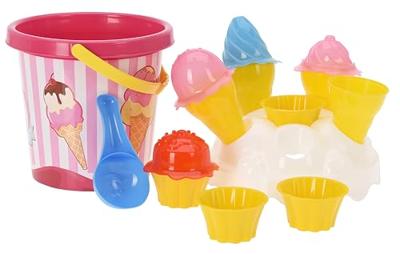 Strandemmer met ijsjes 17cm