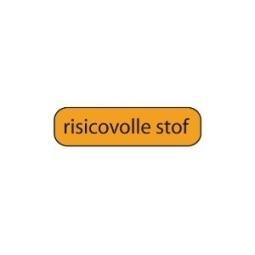 Strooketiket risicovolle stof 44 x 11mm