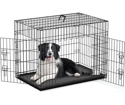 Nobleza Bench voor hond en kat - Metaaldraad - Zwart - M