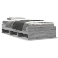 Bedframe bewerkt hout grijs sonoma eikenkleurig 75x190 cm - thumbnail