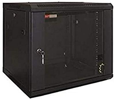 WP Rack WPN-RWB-09605-B Wandbehuizing Glasdeur 9U Zwart - 600x500x500mm (BxHxD)