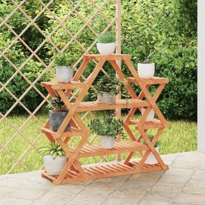 VidaXL Plantenstandaard 110x25x105 cm massief vurenhout VidaXL Plantenstandaard 110x25x105 cm massief vurenhout