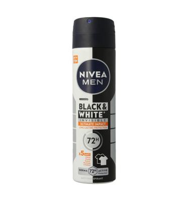 Nivea Men Black & White Invisible Ultimate Impact Deodorant Spray Nivea Men Black & White Invisible Ultimate Impact Deodorant Spray