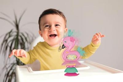 Clementoni baby schud en speel flamingo met geluid en zuignap Clementoni baby schud en speel flamingo met geluid en zuignap