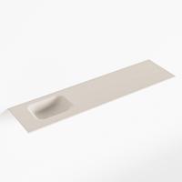MONDIAZ LEX Linen solid surface inleg wastafel voor toiletmeubel 120cm. Positie wasbak links - thumbnail