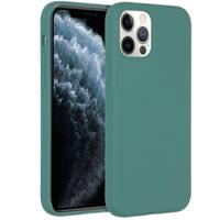 Accezz Liquid Silicone voor Apple iPhone 12 (Pro) Telefoonhoesje Groen - thumbnail