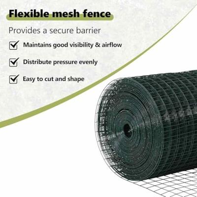 VidaXL Afrasteringspaal groen 10 x 1 m (19 x 19 mm mesh) staal