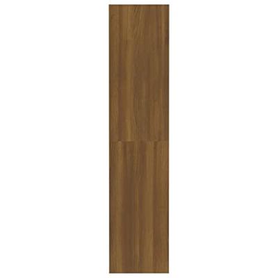 Boekenkast/kamerscherm 80x30x135 cm bewerkt hout bruin eiken