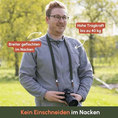 C-Rope Traveler camera strap Military Olive, 140cm Paracord