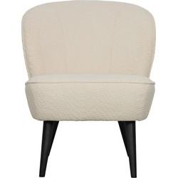 WOOOD Fauteuil 'Sara' Bouclé, kleur Creme