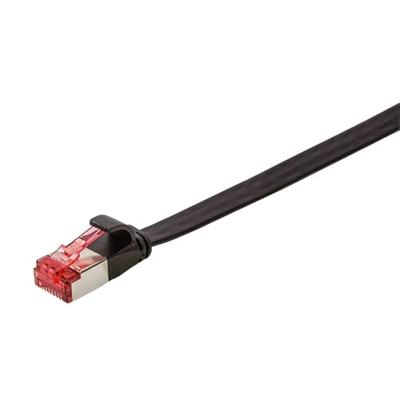 LogiLink CF2063S RJ45 Netwerkkabel, patchkabel CAT 6 U/FTP 3.00 m Zwart Vergulde steekcontacten, Afgeschermd, Plat 1 stuk(s)