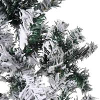 Kunstkerstboom half met sneeuw smal 180 cm - thumbnail