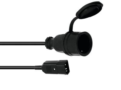 OMNITRONIC Adapter Cable IEC(M)/Safety Plug(F) 1m