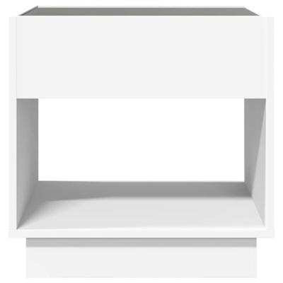 Nachtkastje met Infinity LED 50x50x50 cm wit