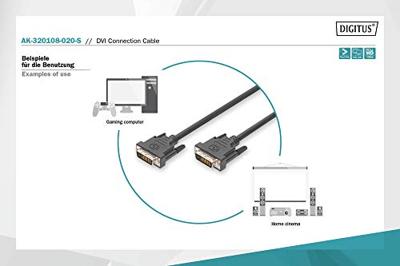 DIGITUS DVI aansluitkabel, DVI (24+1), St/St, 2.0m, DVI-D Dual Link - zwart