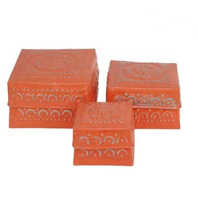 Aluminium Doosjes Oranje (Set van 3)